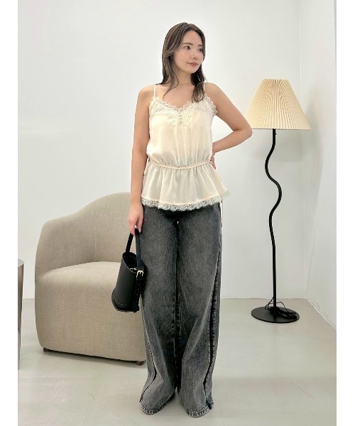 FRAY I.D（フレイ・アイディー） キャミソール レーストリム