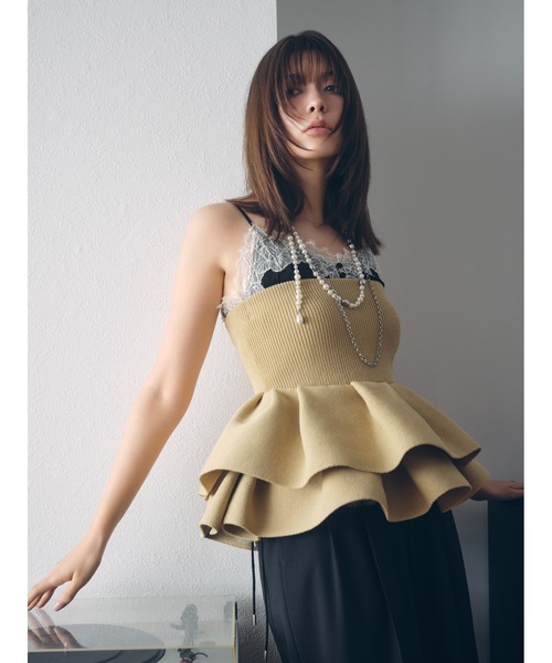 FRAY I.D（フレイ・アイディー） キャミソール レーストリム