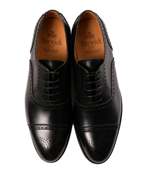 「Berwick1707」 レザーシューズ 5.5 ブラック メンズ_画像6