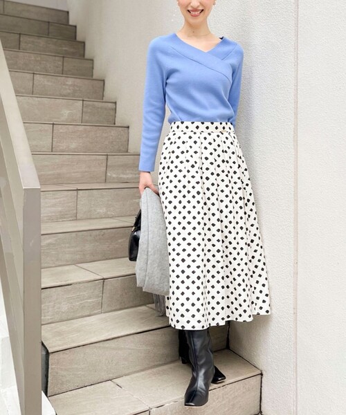 「NOLLEY'S Sophi」 長袖ニット 38 ライトブルー レディースの画像
