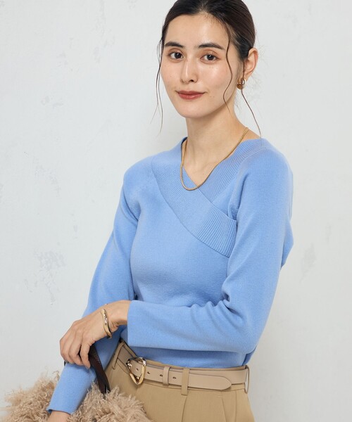 「NOLLEY'S Sophi」 長袖ニット 38 ライトブルー レディースの画像