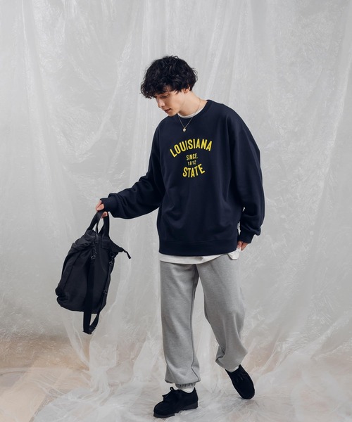 「MUHET」 スウェットカットソー X-LARGE ネイビー レディース_画像8