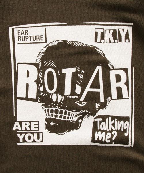 「ROTAR」 スウェットカットソー SMALL オリーブ メンズ_画像3