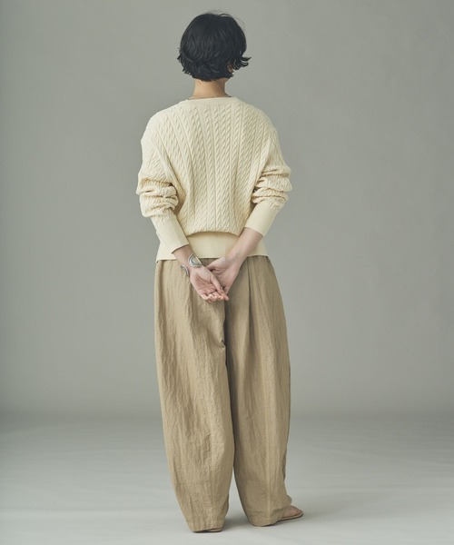 美品　Curensology アイボリー カーディガン Curensology（カレンソロジー） カーディガン /ローシルクケーブル