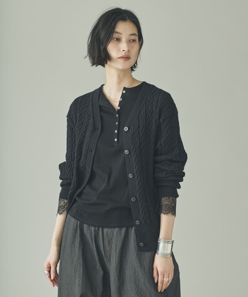 Curensology（カレンソロジー） カーディガン /ローシルクケーブル