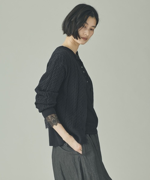 Curensology（カレンソロジー） カーディガン /ローシルクケーブル