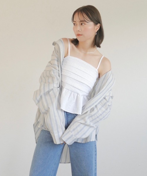 「Reurie'」 長袖シャツ FREE ブルー レディース_画像2