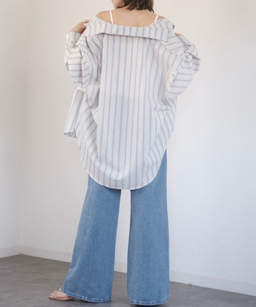 「Reurie'」 長袖シャツ FREE ブルー レディース_画像8