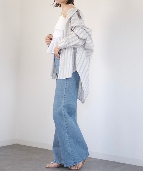 「Reurie'」 長袖シャツ FREE ブルー レディース_画像9