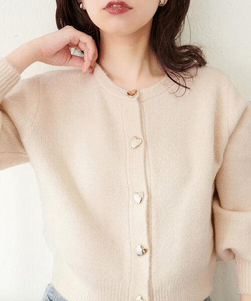 「natural couture」 ニットカーディガン FREE グレー レディース_画像4