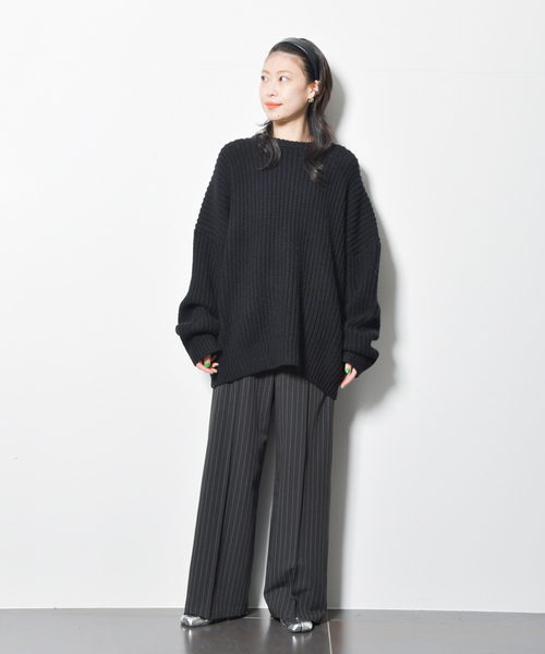 「CITYSHOP」 長袖ニット FREE ブラック レディース_画像2