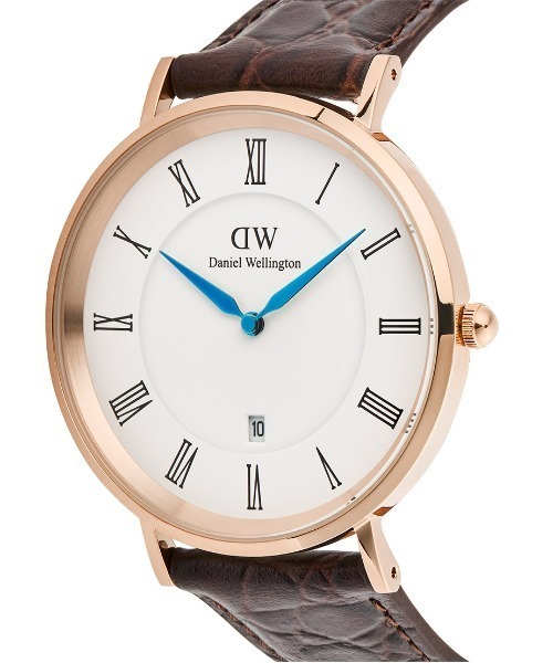 Daniel Wellington 腕時計 Bound Black Lizard Guilloché Gold