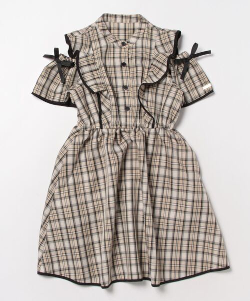 「PINKHUNT」 「KIDS」半袖ワンピース 130cm アッシュグレー キッズ_画像3