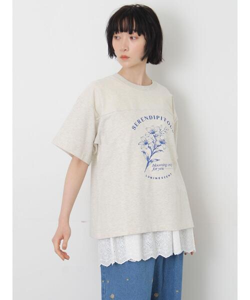 Samansa Mos2（サマンサモスモス） tシャツ 「新色追加」裾スカラップ
