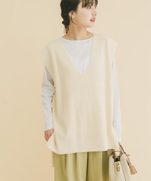 シャツセットオーバーニットベスト チチカカ（TITICACA） Tシャツ ニットベスト トップス カットソー プル
