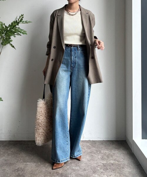 「DouDou」 デニムパンツ 38 ブルー レディース_画像5