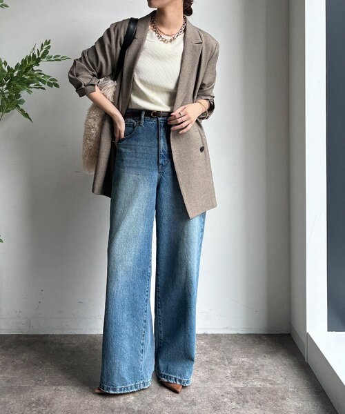 「DouDou」 デニムパンツ 38 ブルー レディース_画像6