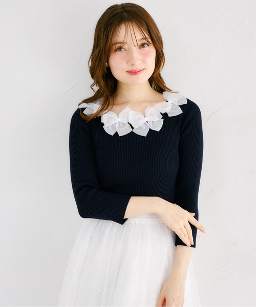 tocco closet（トッコ クローゼット） ニット セーター シアーリボン