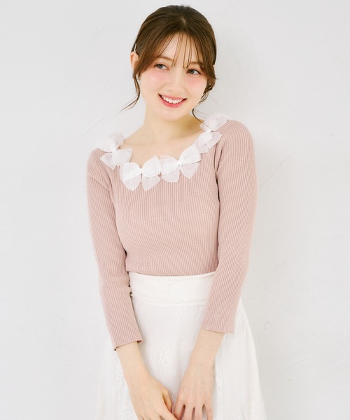 tocco closet（トッコ クローゼット） ニット セーター シアーリボン