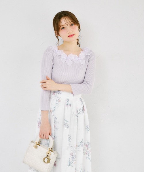 tocco closet（トッコ クローゼット） ニット セーター シアーリボン