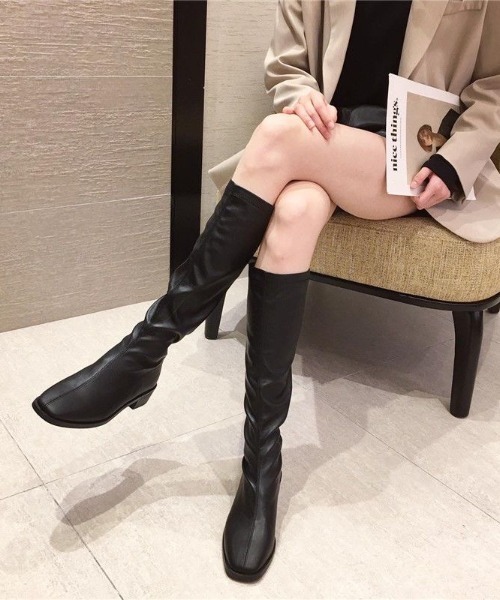 「LADY LIKE」 ロングブーツ 24.0cm ブラック レディース_画像9