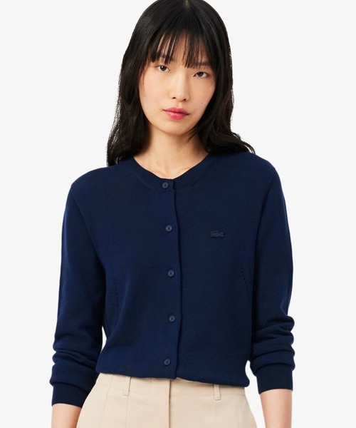 LACOSTE（ラコステ） カーディガン シームレス3Dニットカーディガン