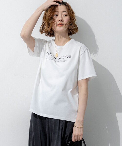 tシャツ 半袖 LE SOLEIL SE LEVE ロゴ Tシャツ レディース
