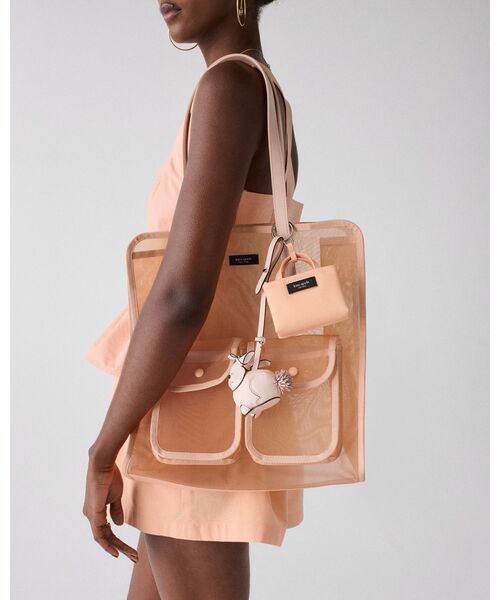 未使用級✨　ケイトスペード　バッグチャーム　ピンク　キーホルダー kate spade NEW YORK（ケイト・スペード ニューヨーク） キーホルダー