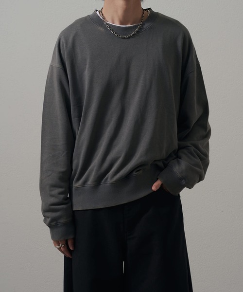 「Lui's」 スウェットカットソー M チャコールグレー メンズ_画像5
