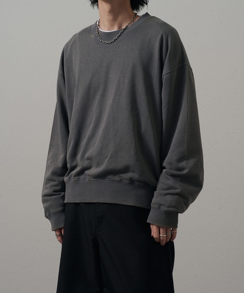 「Lui's」 スウェットカットソー M チャコールグレー メンズ_画像6