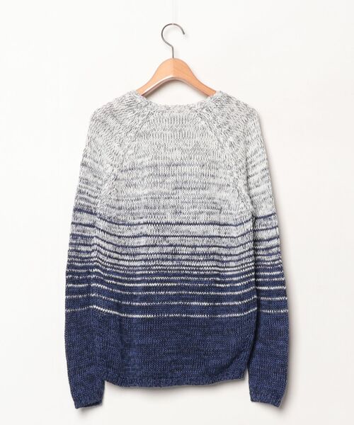 「ESTNATION」 長袖ニット SMALL ネイビー メンズ_画像2