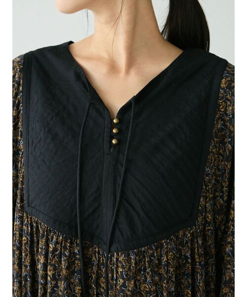「CRAFT STANDARD BOUTIQUE」 長袖ワンピース FREE ネイビー レディース_画像7