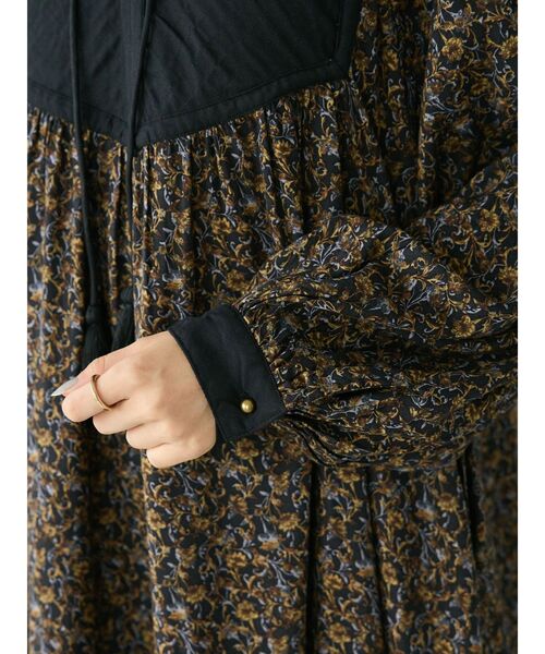 「CRAFT STANDARD BOUTIQUE」 長袖ワンピース FREE ネイビー レディース_画像8