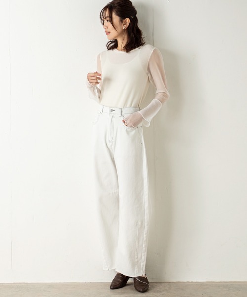「MILLION CARATS」 長袖カットソー FREE ベージュ レディース_画像8