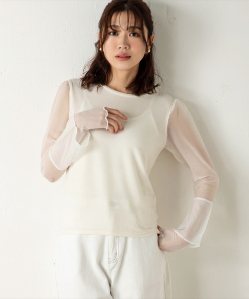 「MILLION CARATS」 長袖カットソー FREE ベージュ レディース_画像9