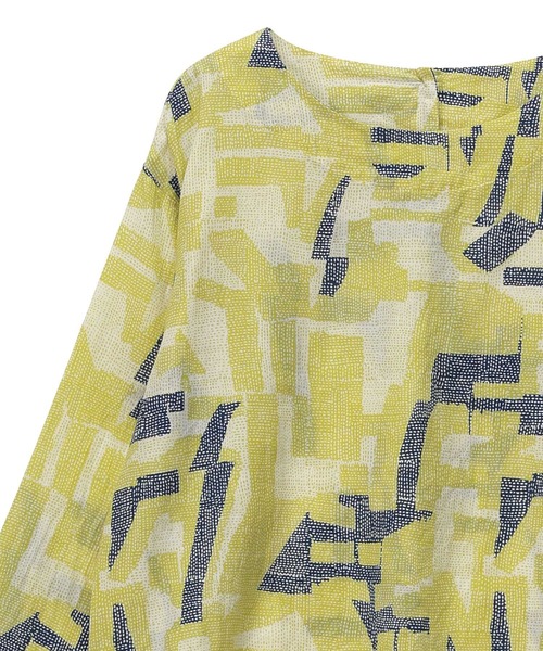 「Plantation」 長袖ブラウス M size ライトグリーン レディース_画像4