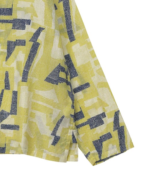 「Plantation」 長袖ブラウス M size ライトグリーン レディース_画像6