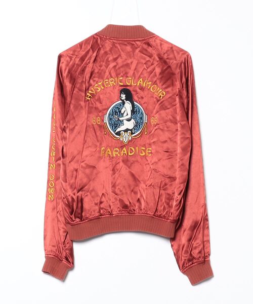 「HYSTERIC GLAMOUR」 スカジャン SMALL レッド メンズ_画像2