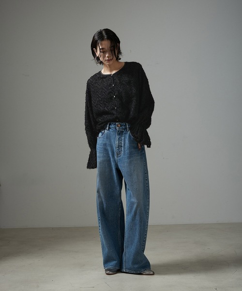 「SALON adam et rope'」 長袖ブラウス FREE ブラック レディース_画像4