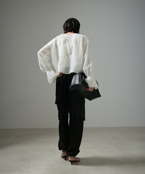 「SALON adam et rope'」 長袖ブラウス FREE ブラック レディース_画像5