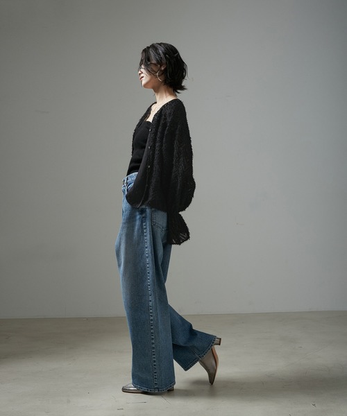 「SALON adam et rope'」 長袖ブラウス FREE ブラック レディース_画像6