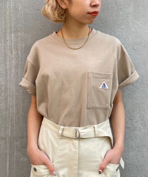 「GEVACO」 半袖Tシャツ LARGE ベージュ メンズ_画像5
