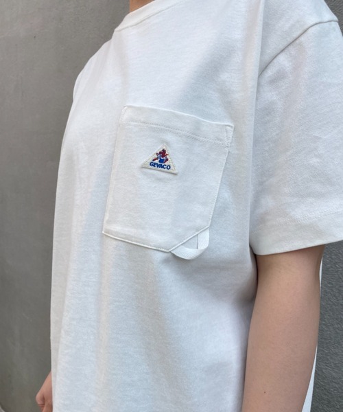 「GEVACO」 半袖Tシャツ LARGE ベージュ メンズ_画像6