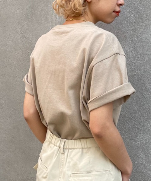 「GEVACO」 半袖Tシャツ LARGE ベージュ メンズ_画像7