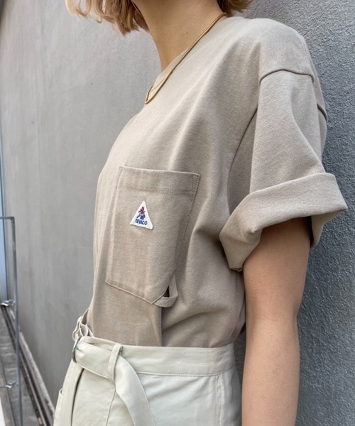 「GEVACO」 半袖Tシャツ LARGE ベージュ メンズ_画像9