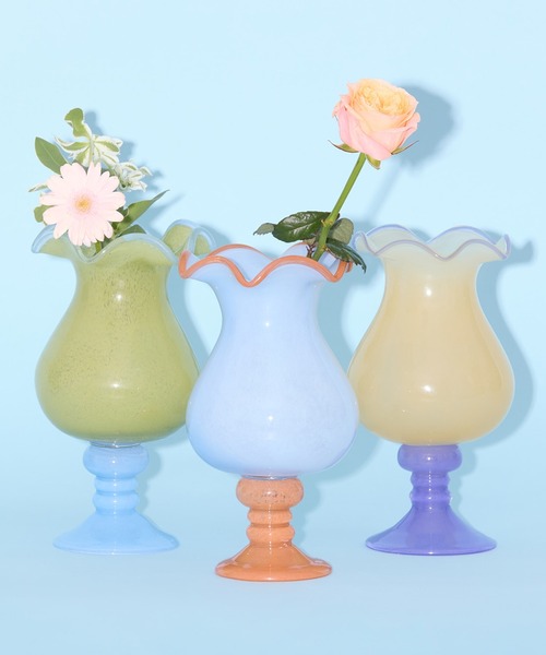 花瓶 ガラス 青の商品一覧 通販 - Yahoo!ショッピング