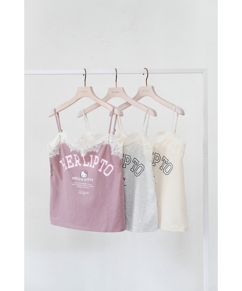 Her lip to キャミソール HLT x Hello Kitty Lace-Trim Camisole