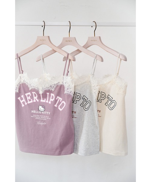 Her lip to キャミソール HLT x Hello Kitty Lace-Trim Camisole