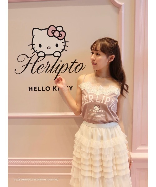 Her lip to キャミソール HLT x Hello Kitty Lace-Trim Camisole