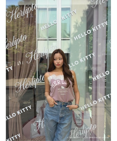Her lip to キャミソール HLT x Hello Kitty Lace-Trim Camisole